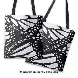 Abstracte Monarch Butterfly Wing - Dare to Dream! Tote Bag