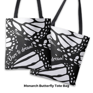 Abstracte Monarch Butterfly Wing - Dare to Dream! Tote Bag