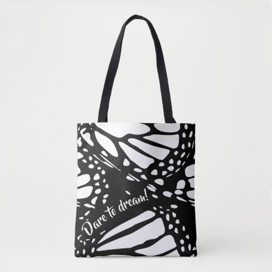 Abstracte Monarch Butterfly Wing - Dare to Dream! Tote Bag (Voorkant)