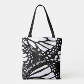 Abstracte Monarch Butterfly Wing - Dare to Dream! Tote Bag (Achterkant)