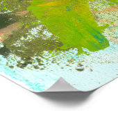 Abstracte monarchvlinder - Poster (Hoek)