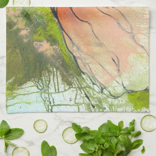 Abstracte monarchvlinder - Poster Theedoek (Gevouwen)