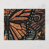 Abstracte Monboogvlinder Briefkaart (Voorkant)