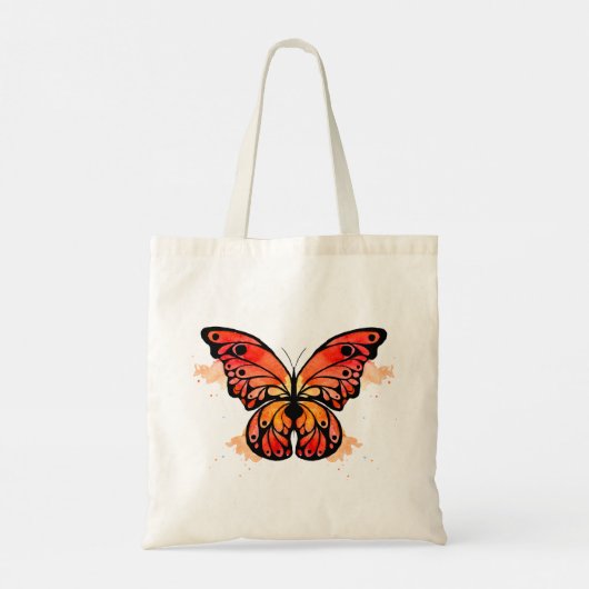Abstracte Monboogvlinder Tote Bag (Achterkant)