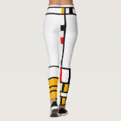 Abstracte Mondriaan "Trafalgar Square" kwadraat Leggings (Achterkant)