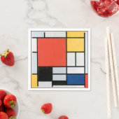 Abstracte Mondrian-vormen in distressed-stijl Servet (Insitu)