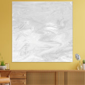 Abstracte monochromatische golven met marmer Stone Canvas Afdruk (Insitu (Woonkamer))