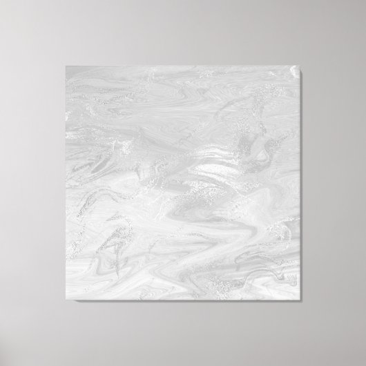 Abstracte monochromatische golven met marmer Stone Canvas Afdruk (Voorkant)