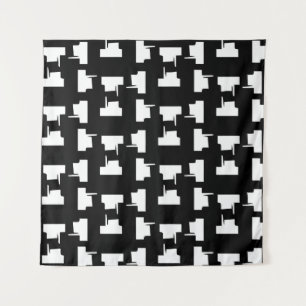 Abstracte monochrome achtergrond. Halftone illustr Wandkleed