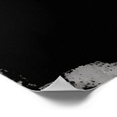 Abstracte monochrome illustratie van de zon poster (Hoek)