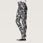 Abstracte monochrome Leggings (Links)