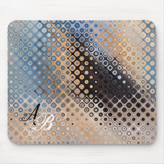 Abstracte monochrome Stippen Muismat (Voorkant)