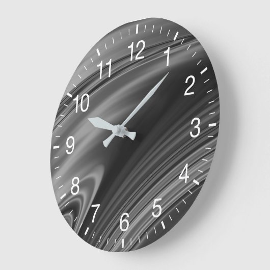 Abstracte monochrome wervelkolom grote klok (Hoek)