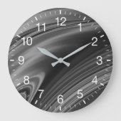 Abstracte monochrome wervelkolom grote klok (Voorkant)