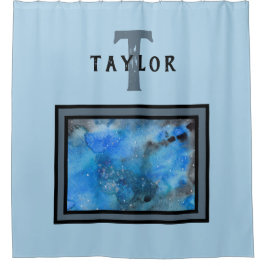 Abstracte monogram douchegordijn