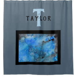 Abstracte monogram douchegordijn