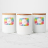 Abstracte monogram Sjabloon Kleurrijke moderne reg Voedselcontainer Etiket (Flessen)