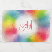 Abstracte monogram Sjabloon Kleurrijke moderne reg Voedselcontainer Etiket (Enkel label)