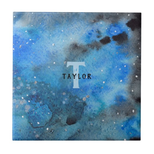 Abstracte monogram tegeltje (Voorkant)