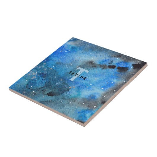 Abstracte monogram tegeltje (Zijkant)