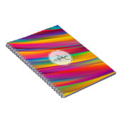 Abstracte monogrammen kleurrijke gradiënt notitieboek (Rechterzijde)