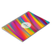 Abstracte monogrammen kleurrijke gradiënt notitieboek (Linkerzijde)