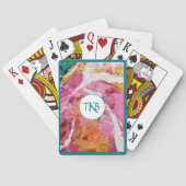 Abstracte monogrammen van hartliedjes voor spellen pokerkaarten (Achterkant)