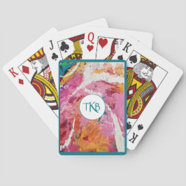 Abstracte monogrammen van hartliedjes voor spellen pokerkaarten