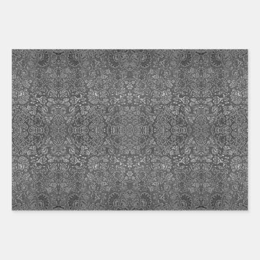 Abstracte monsters wit en zwart inpakpapier vel (Voorkant 2)