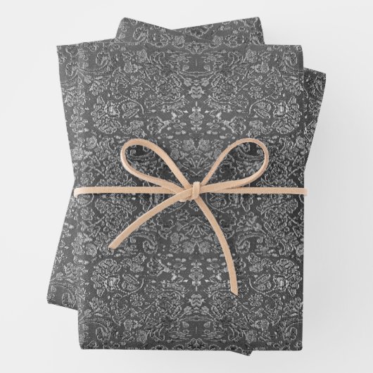 Abstracte monsters wit en zwart inpakpapier vel (In situ)