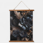 Abstracte Moody florals Hangend Wandkleed (Voorkant)