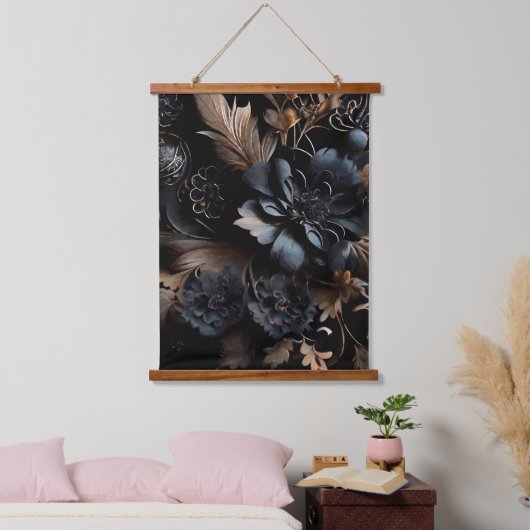 Abstracte Moody florals Hangend Wandkleed (Slaapkamer)