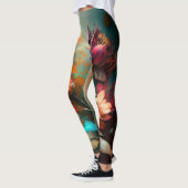 Abstracte, mooie bloem-Leggings Leggings (Links)