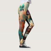 Abstracte, mooie bloem-Leggings Leggings (Rechts)