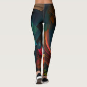 Abstracte, mooie bloem-Leggings Leggings (Achterkant)