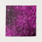 Abstracte mooie harten op paarse bac in nood wandkleed (Voorkant (horizontaal))