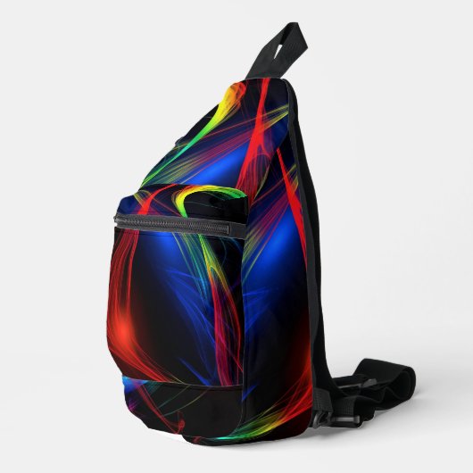 Abstracte mooie Kleurenlichten Sling Bag (Rechterhoek)