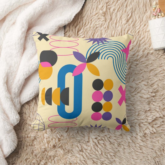 Abstracte mooie kleurrijke geometrische patronen kussen (Deken)