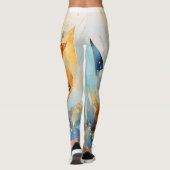 Abstracte mooie moderne design Leggings (Achterkant)