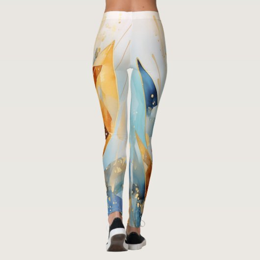 Abstracte mooie moderne design Leggings (Achterkant)