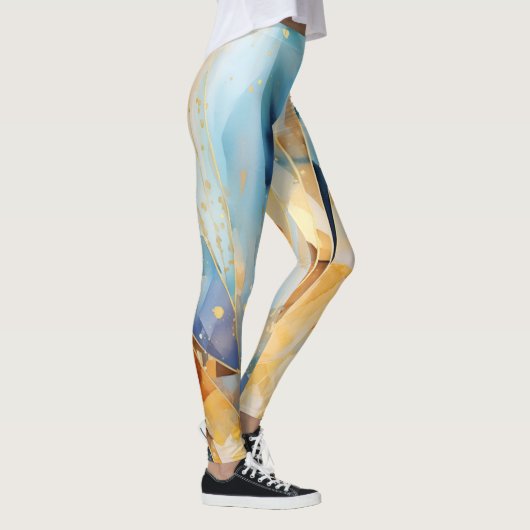 Abstracte mooie moderne design Leggings (Rechts)