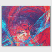 Abstracte, mooie rode en blauwe, heldere kleurenac cadeaupapier (Vlak)