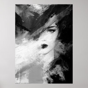 Abstracte mooie vrouw. illustratie van de mode. ac poster