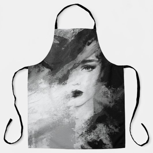 Abstracte mooie vrouw. illustratie van de mode. ac schort (Voorkant)