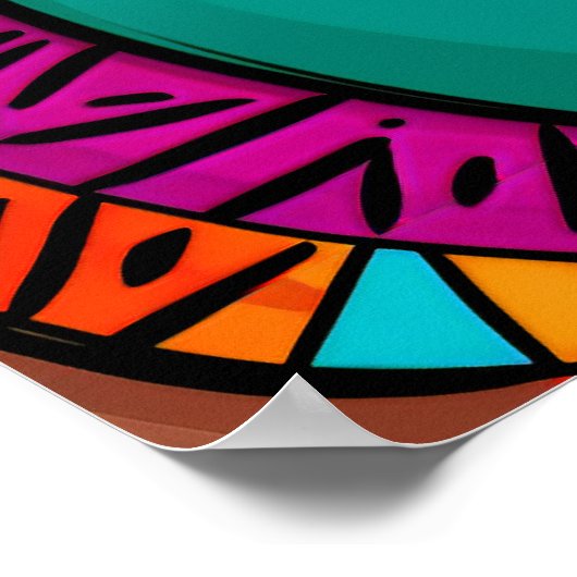 Abstracte mooie vrouwen poster (Hoek)