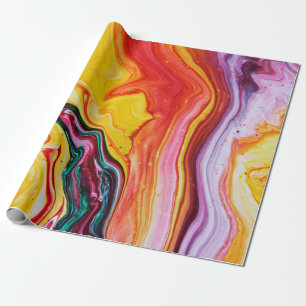 Abstracte mooie waterverf oceaan cadeaupapier