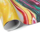 Abstracte mooie waterverf oceaan cadeaupapier (Rol Hoek)