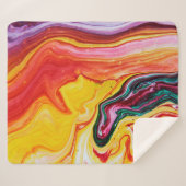 Abstracte mooie waterverf oceaan sherpa deken (Voorkant (horizontaal))