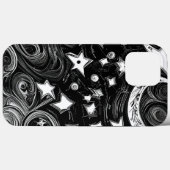 Abstracte moon en sterren Case-Mate iPhone case (Achterkant (horizontaal))