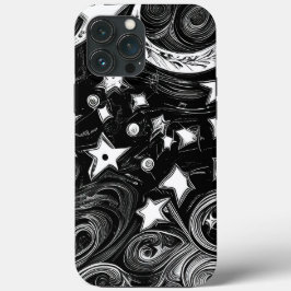 Abstracte moon en sterren Case-Mate iPhone case